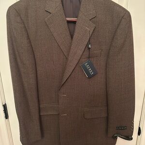 Ralph Lauren Men's Mixed Brown Blazer 42Reg 100% Wool